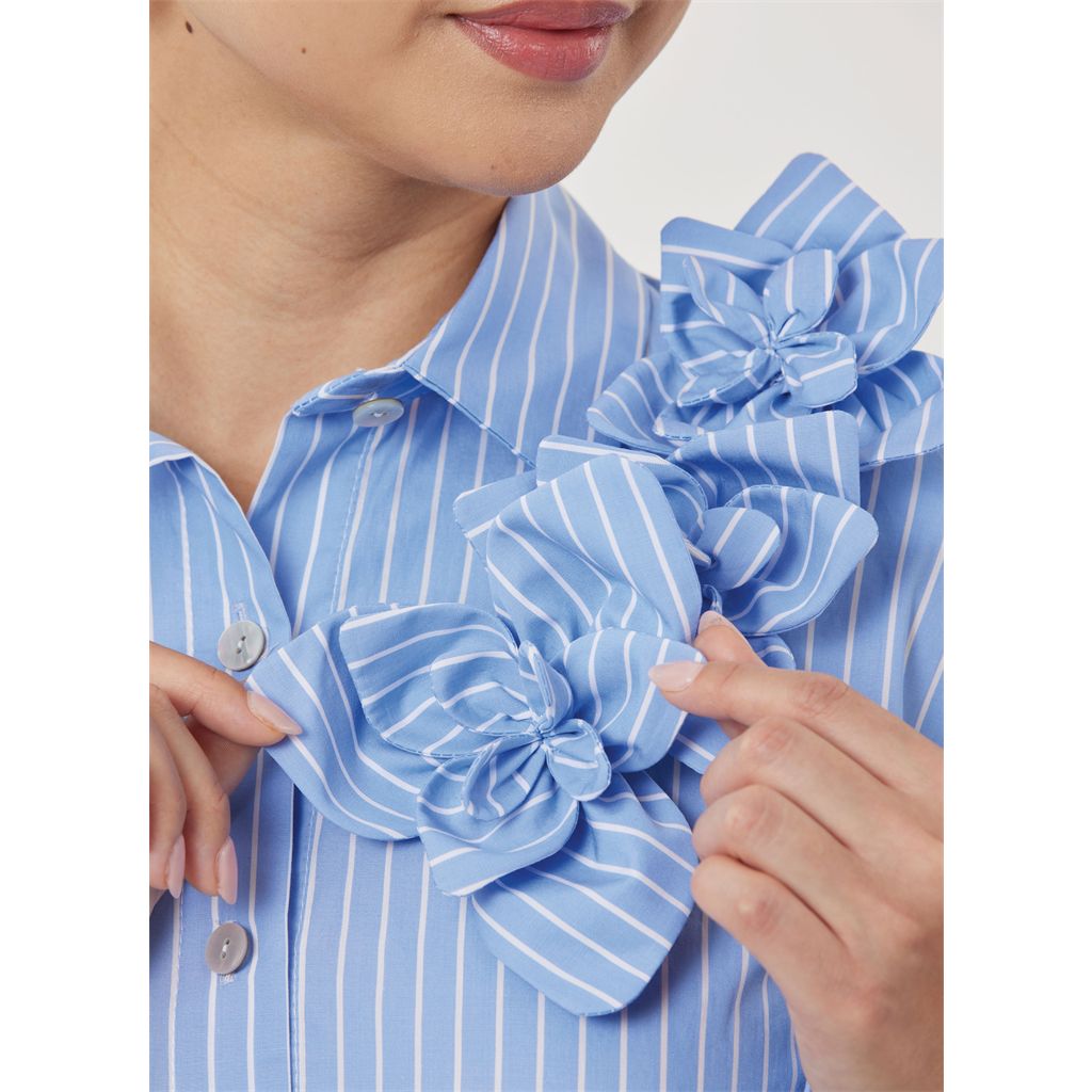 Simplicity Sewing Pattern S3101 Misses Shirt with Detachable 3D Flowers 3101 Image 6 From Patternsandplains.com