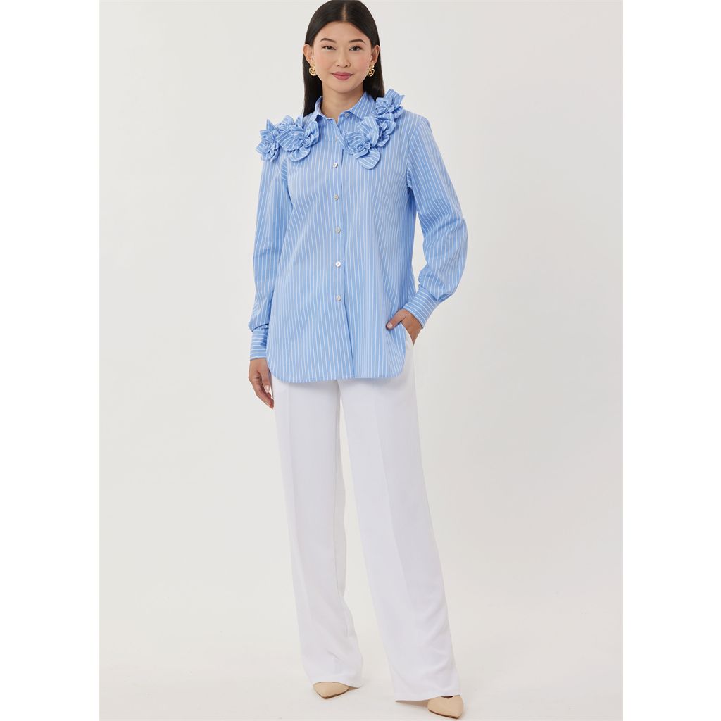 Simplicity Sewing Pattern S3101 Misses Shirt with Detachable 3D Flowers 3101 Image 7 From Patternsandplains.com