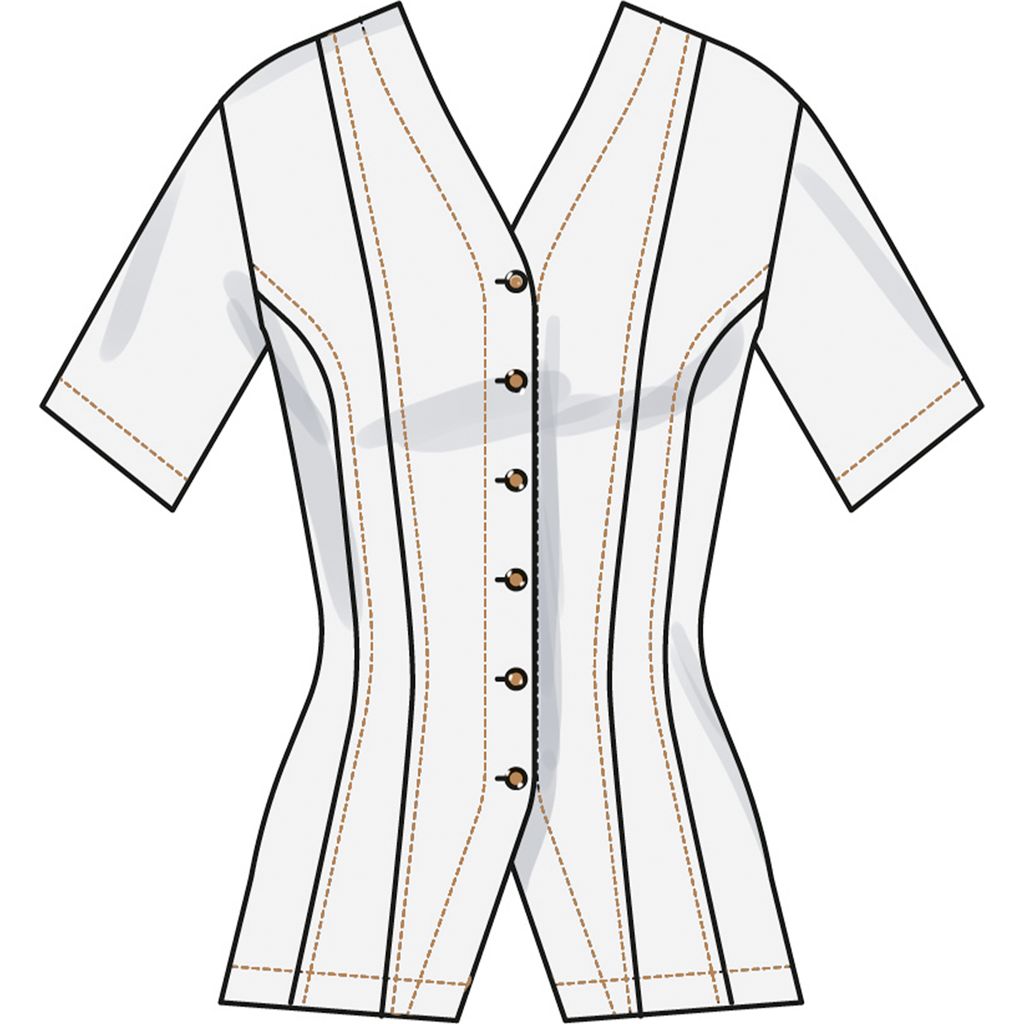 Simplicity Sewing Pattern S3102 Misses Shirt with Sleeve Variations 3102 Image 4 From Patternsandplains.com
