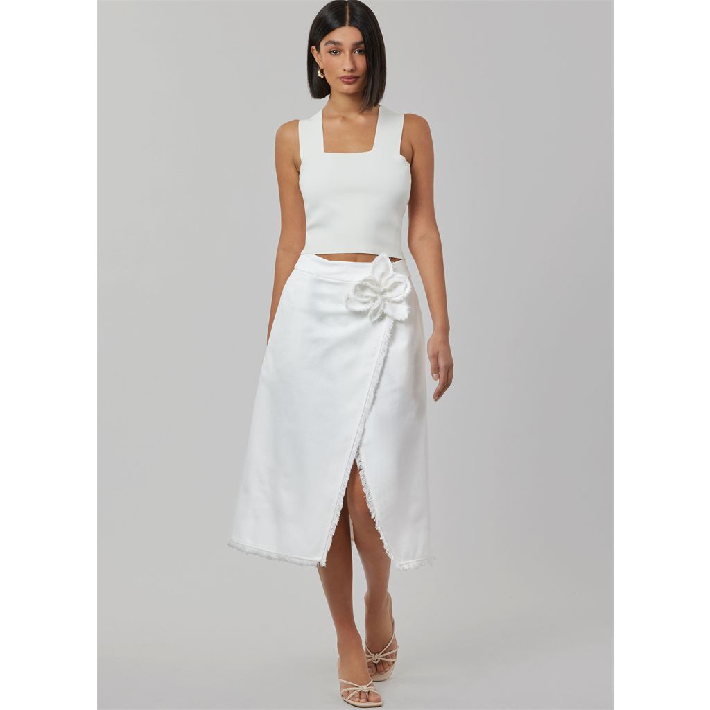 Simplicity Sewing Pattern S3104 Misses Wrap Skirts with Detachable 3D Flower 3104 Image 2 From Patternsandplains.com