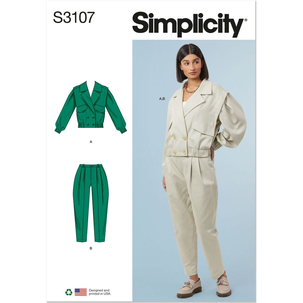 Simplicity Sewing Pattern S3107 Misses Jacket and Pants 3107 Image 1 From Patternsandplains.com