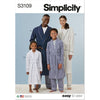 Simplicity Sewing Pattern S3109 Girls and Boys and Adults Robe Shorts and Pants 3109 Image 1 From Patternsandplains.com