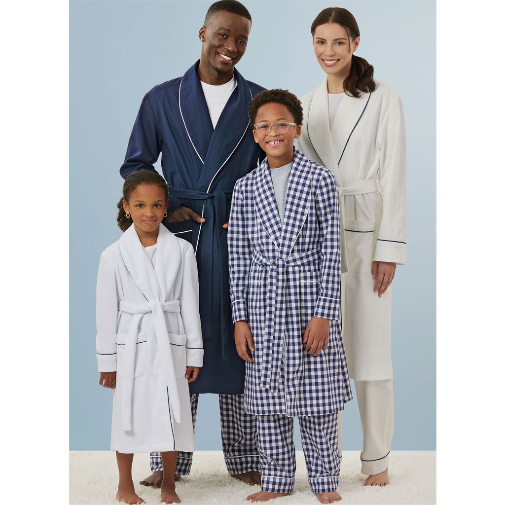 Simplicity Sewing Pattern S3109 Girls and Boys and Adults Robe Shorts and Pants 3109 Image 2 From Patternsandplains.com