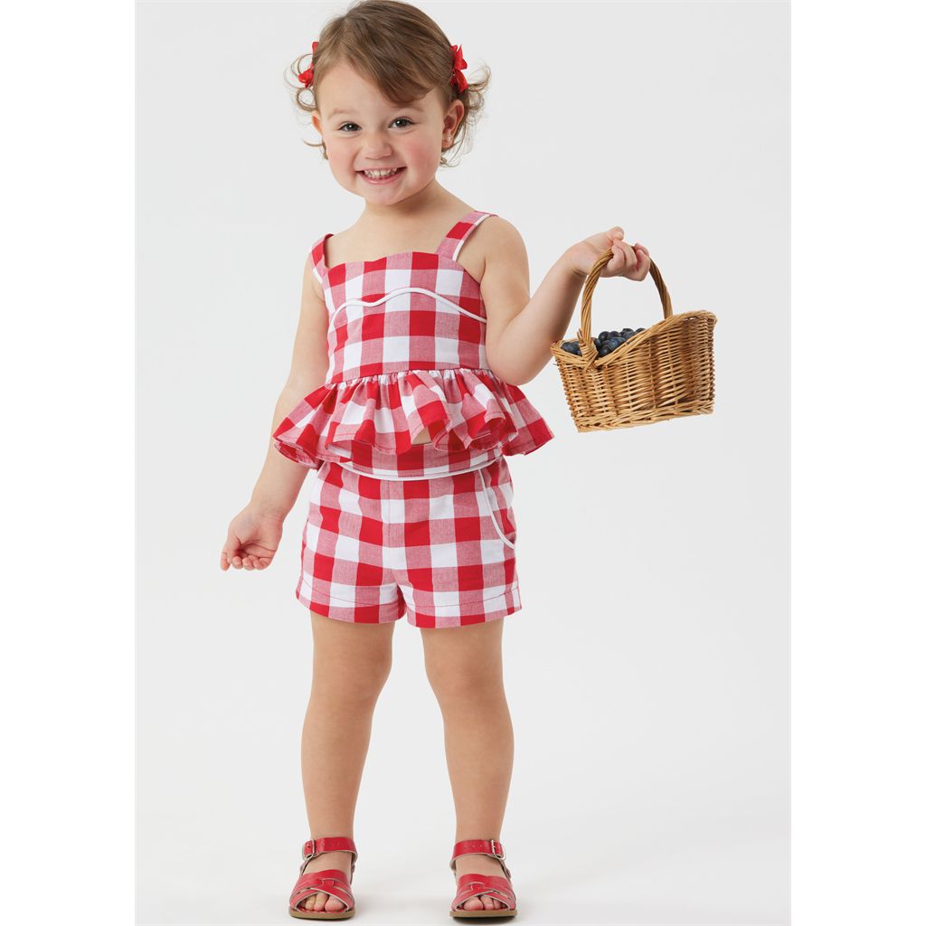 Simplicity Sewing Pattern S3112 Toddlers Dress Top and Shorts 3112 Image 6 From Patternsandplains.com