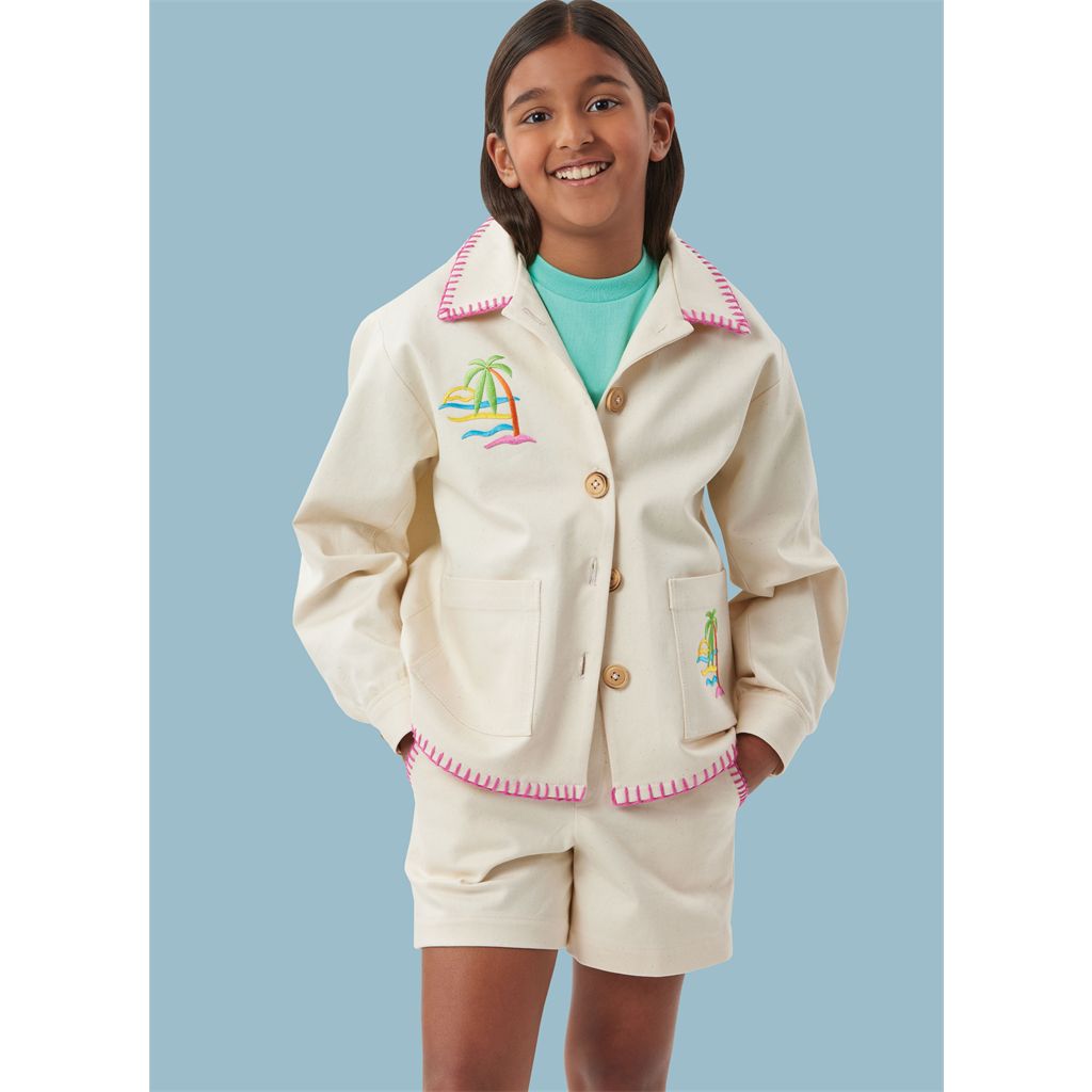 Simplicity Sewing Pattern S3113 Childrens or Girls and Boys Jacket Shorts and Pants 3113 Image 6 From Patternsandplains.com