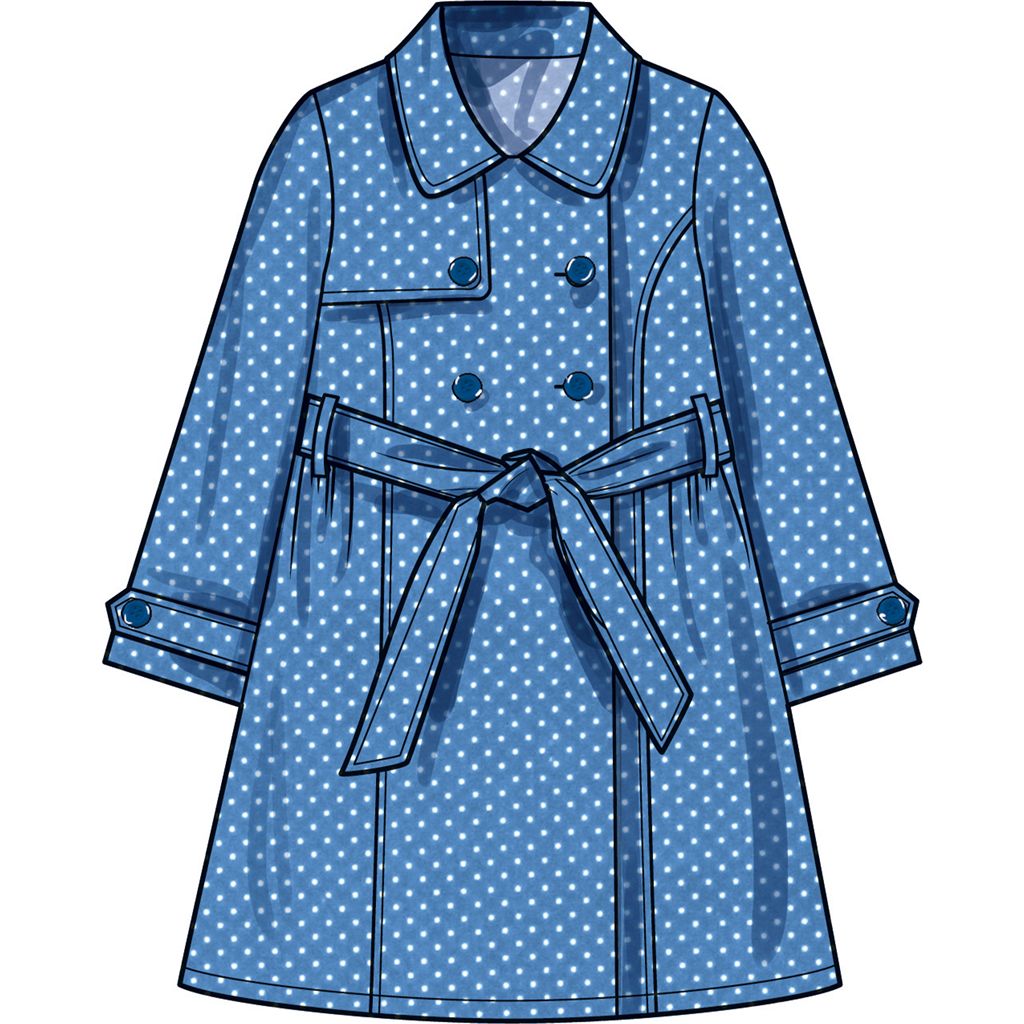 Simplicity Sewing Pattern S3114 Girls Trench Coat in Three Lengths 3114 Image 5 From Patternsandplains.com