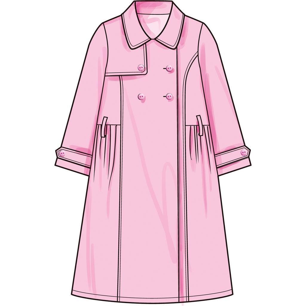 Simplicity Sewing Pattern S3114 Girls Trench Coat in Three Lengths 3114 Image 6 From Patternsandplains.com