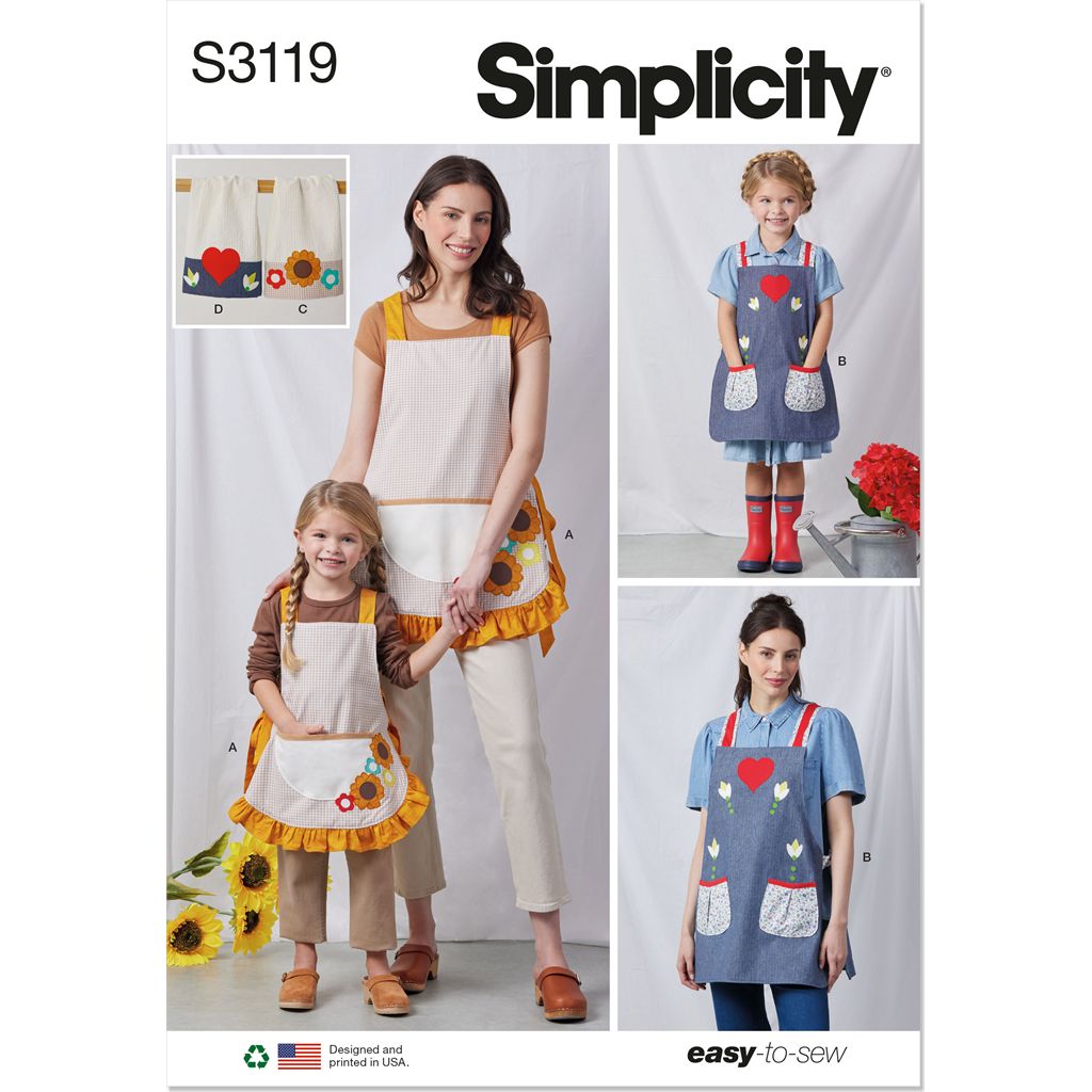 Simplicity Sewing Pattern S3119 Children and Misses Aprons and Kitchen Accessories 3119 Image 1 From Patternsandplains.com