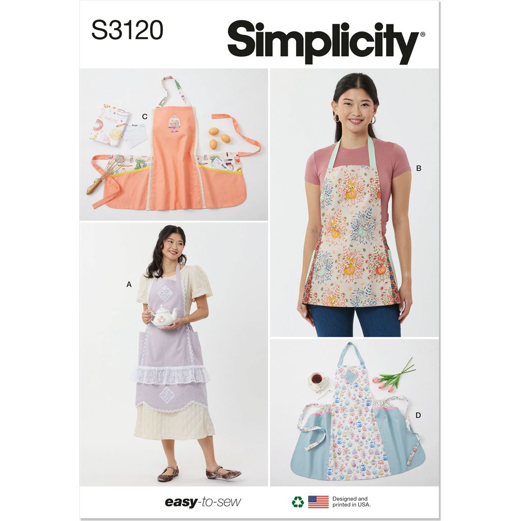 Simplicity Sewing Pattern S3120 Misses Apron in Two Lengths 3120 Image 1 From Patternsandplains.com