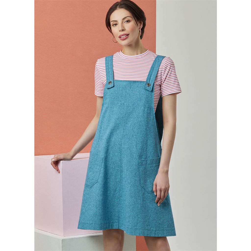 Simplicity Sewing Pattern S3125 Misses Knit Tops Overalls and Pinafore (Jumper) by Elaine Heigl Designs 3125 Image 4 From Patternsandplains.com