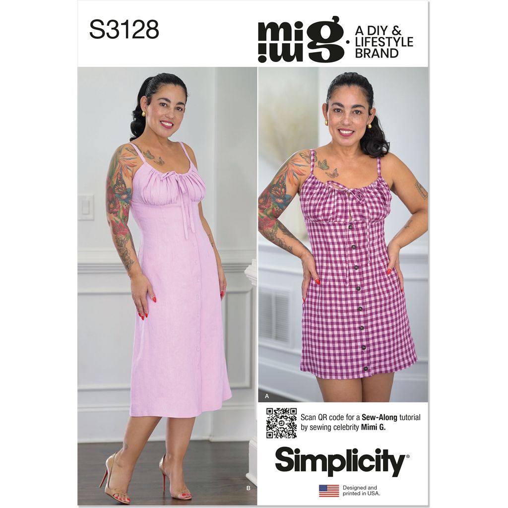 Simplicity Sewing Pattern S3128 Misses Dress in Two Lengths by Mimi G Style 3128 Image 1 From Patternsandplains.com