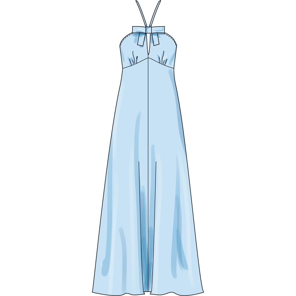 Simplicity Sewing Pattern S3133 Misses Halter Dress in Two Lengths 3133 Image 4 From Patternsandplains.com