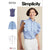 Simplicity Sewing Pattern S3134 Misses Ruffled Button Front Top with Sleeve Variations 3134 Image 1 From Patternsandplains.com