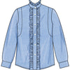 Simplicity Sewing Pattern S3134 Misses Ruffled Button Front Top with Sleeve Variations 3134 Image 4 From Patternsandplains.com