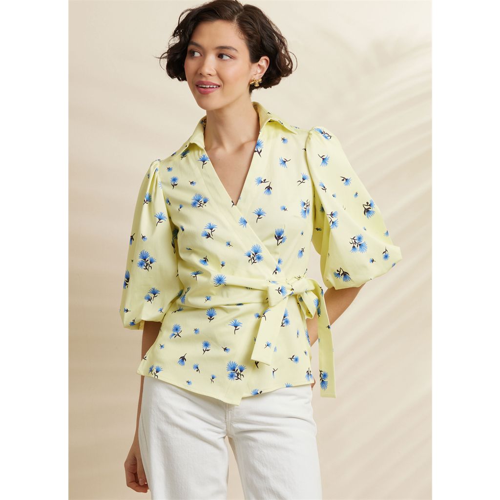 Simplicity Sewing Pattern S3135 Misses Wrap Top with Sleeve Variations 3135 Image 2 From Patternsandplains.com