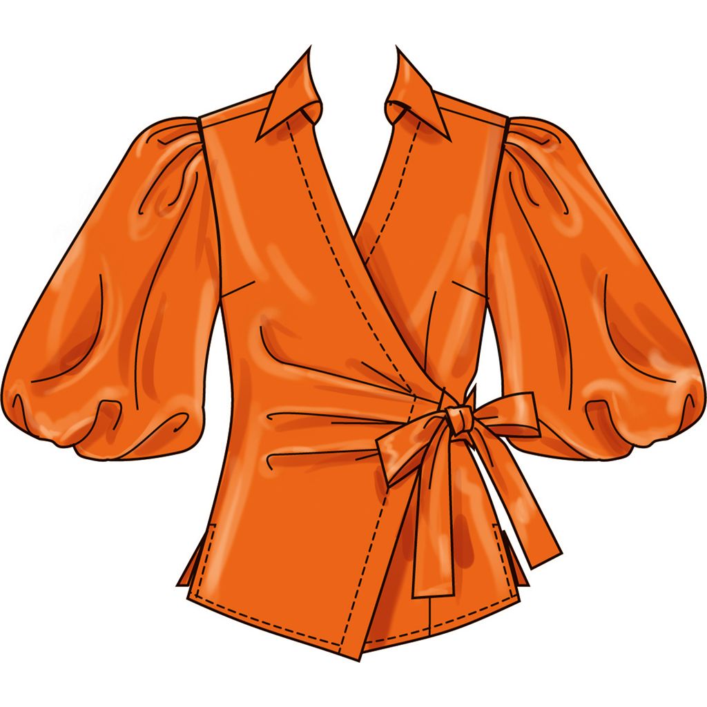 Simplicity Sewing Pattern S3135 Misses Wrap Top with Sleeve Variations 3135 Image 4 From Patternsandplains.com