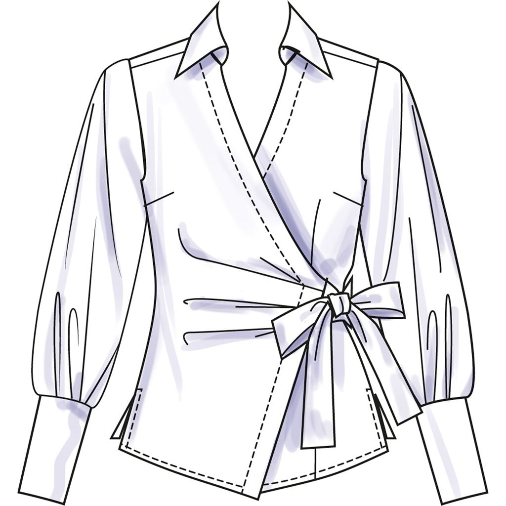 Simplicity Sewing Pattern S3135 Misses Wrap Top with Sleeve Variations 3135 Image 5 From Patternsandplains.com