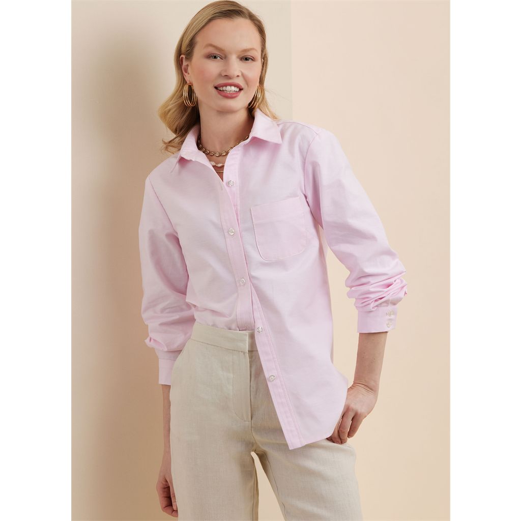 Simplicity Sewing Pattern S3136 Misses and Womens Button Up Shirt 3136 Image 2 From Patternsandplains.com