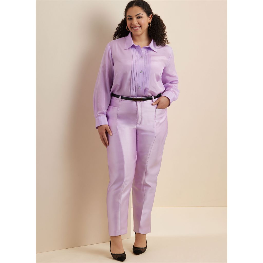 Simplicity Sewing Pattern S3136 Misses and Womens Button Up Shirt 3136 Image 5 From Patternsandplains.com