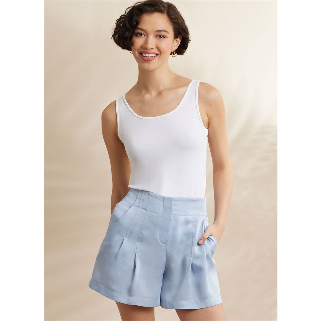 Simplicity Sewing Pattern S3137 Misses Pleated Shorts and Pants in Two Lengths 3137 Image 2 From Patternsandplains.com