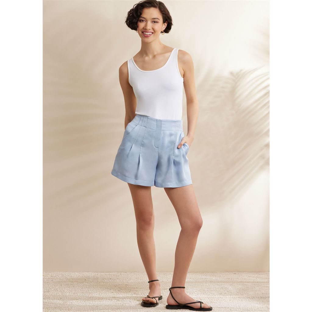 Simplicity Sewing Pattern S3137 Misses Pleated Shorts and Pants in Two Lengths 3137 Image 6 From Patternsandplains.com