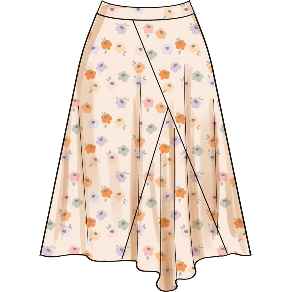 Simplicity Sewing Pattern S3138 Misses Godet Skirt in Two Lengths 3138 Image 4 From Patternsandplains.com