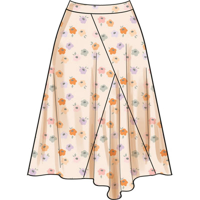 Simplicity Sewing Pattern S3138 Misses Godet Skirt in Two Lengths 3138 Image 4 From Patternsandplains.com