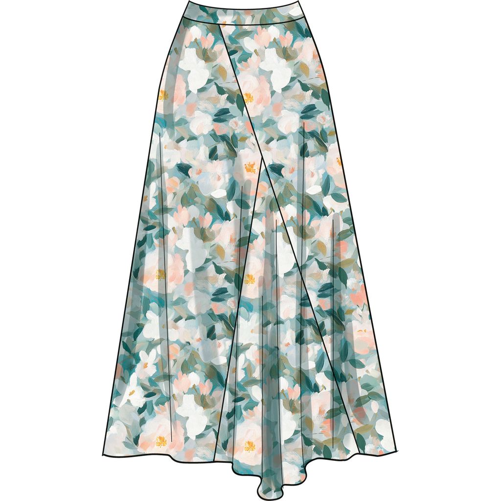 Simplicity Sewing Pattern S3138 Misses Godet Skirt in Two Lengths 3138 Image 5 From Patternsandplains.com