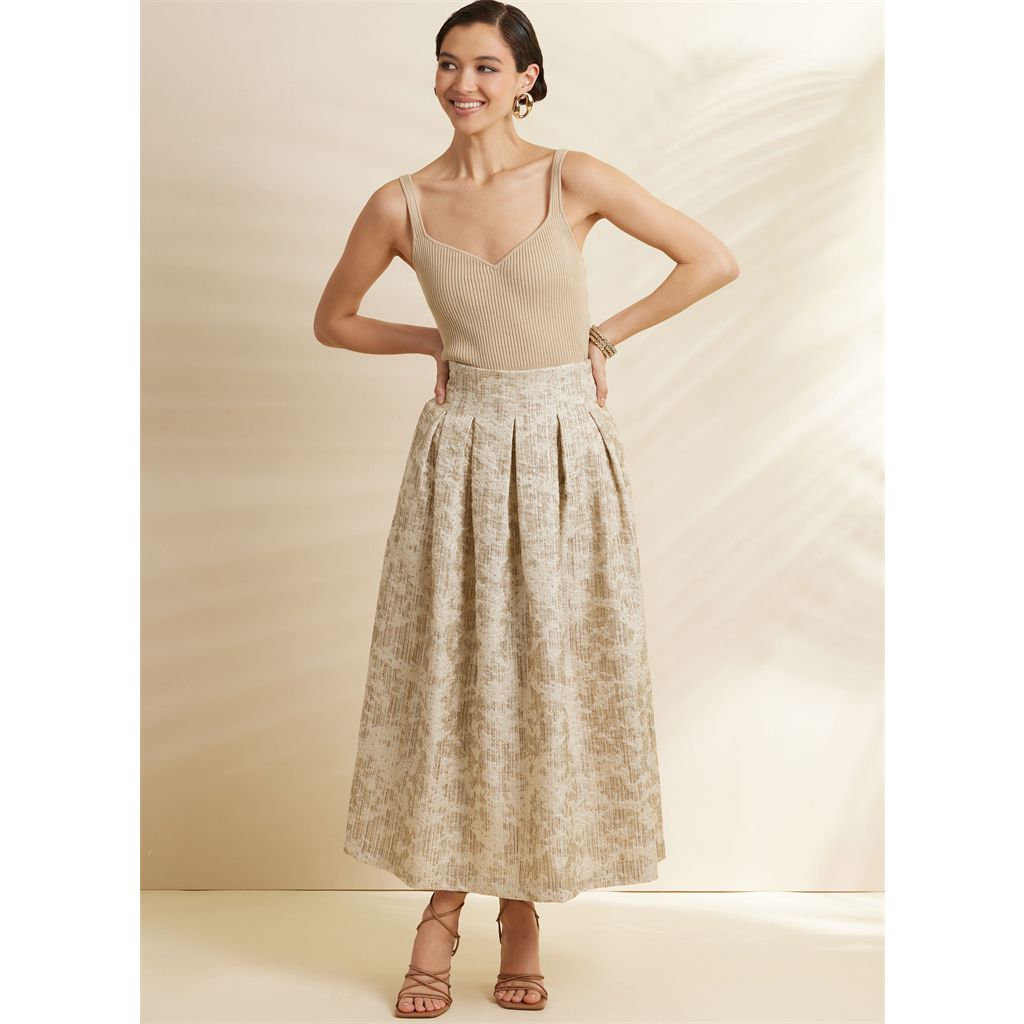 Simplicity Sewing Pattern S3139 Misses Pleated Skirt in Two Lengths and Belt 3139 Image 2 From Patternsandplains.com