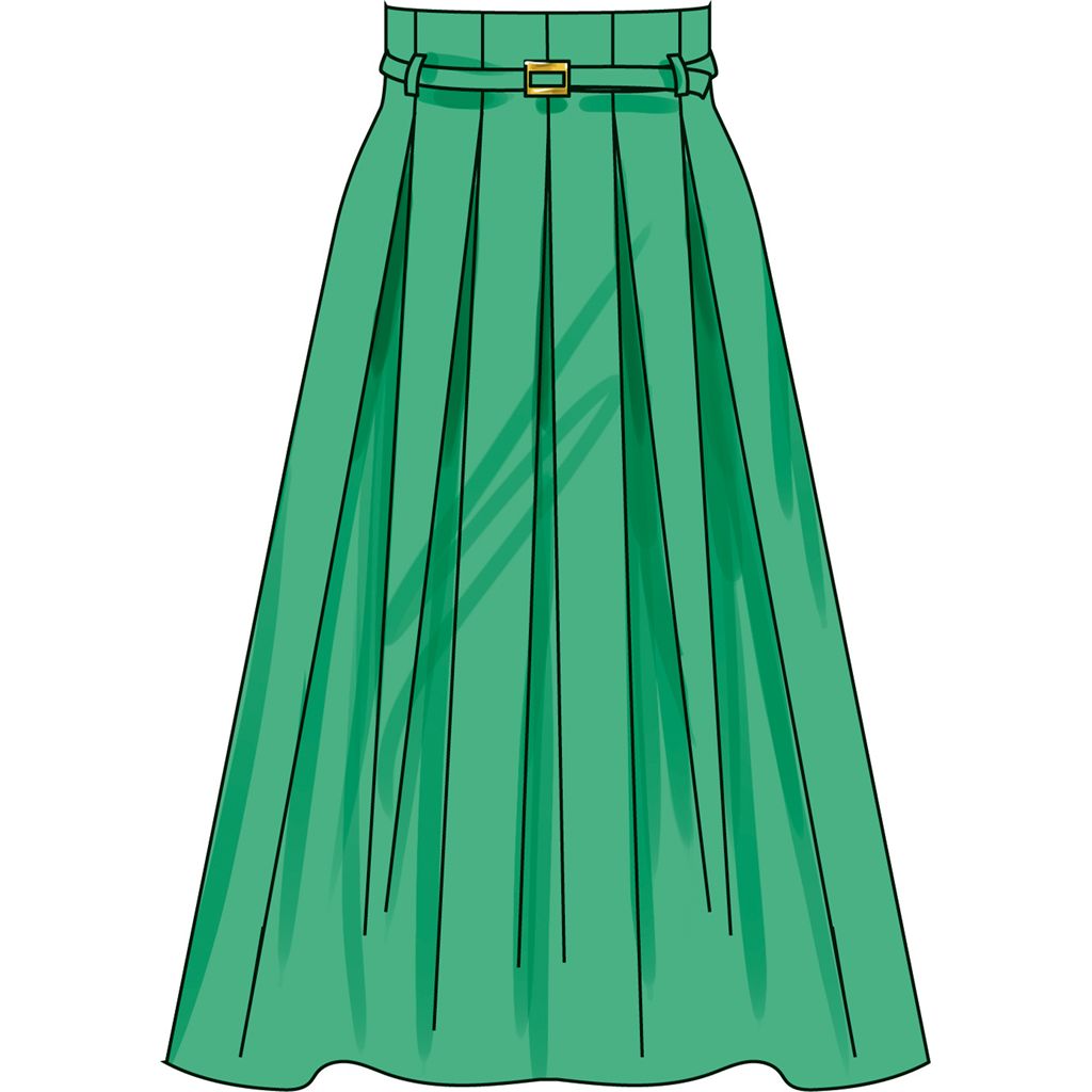 Simplicity Sewing Pattern S3139 Misses Pleated Skirt in Two Lengths and Belt 3139 Image 5 From Patternsandplains.com