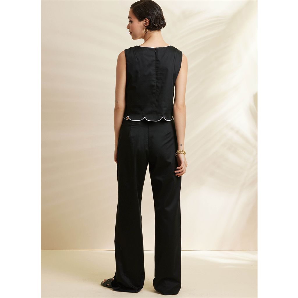 Simplicity Sewing Pattern S3141 Misses Scalloped Tops Shorts and Pants 3141 Image 9 From Patternsandplains.com