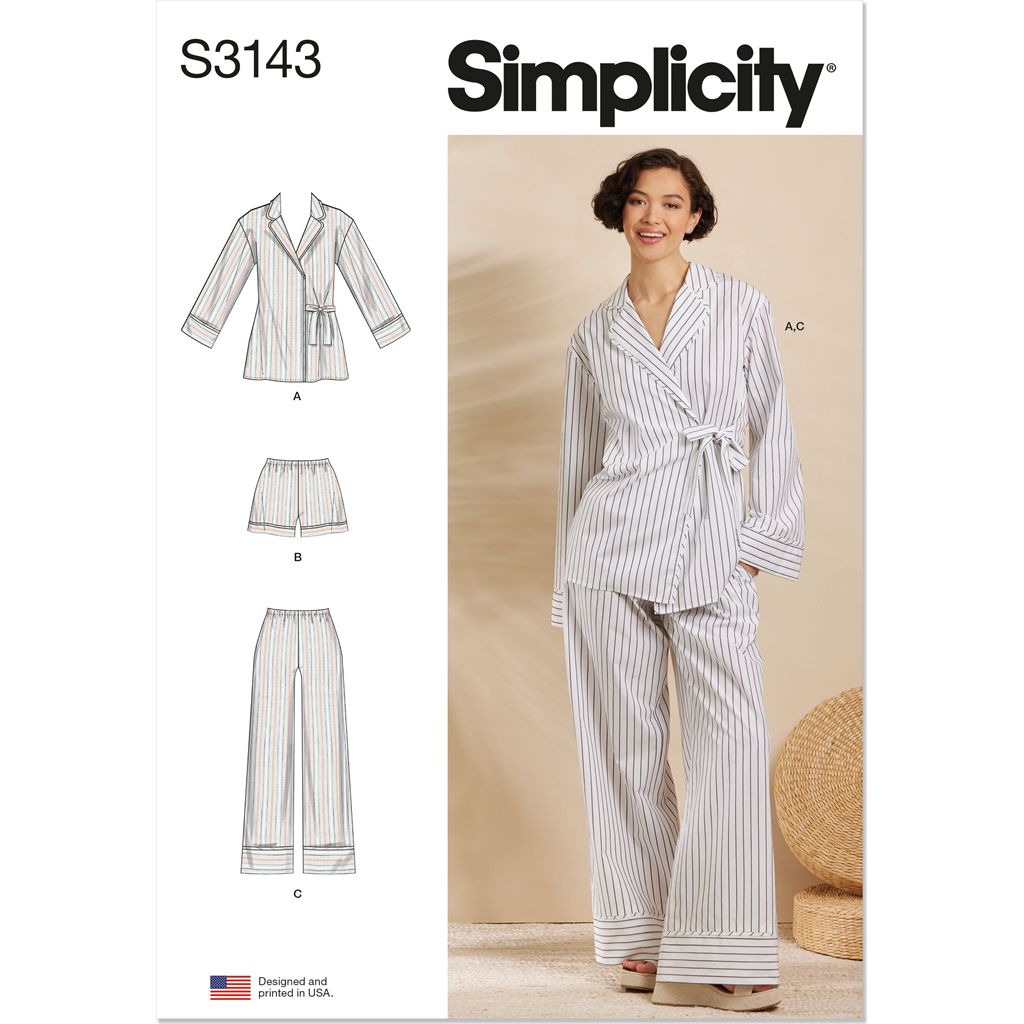 Simplicity Sewing Pattern S3143 Misses Pajamas 3143 Image 1 From Patternsandplains.com