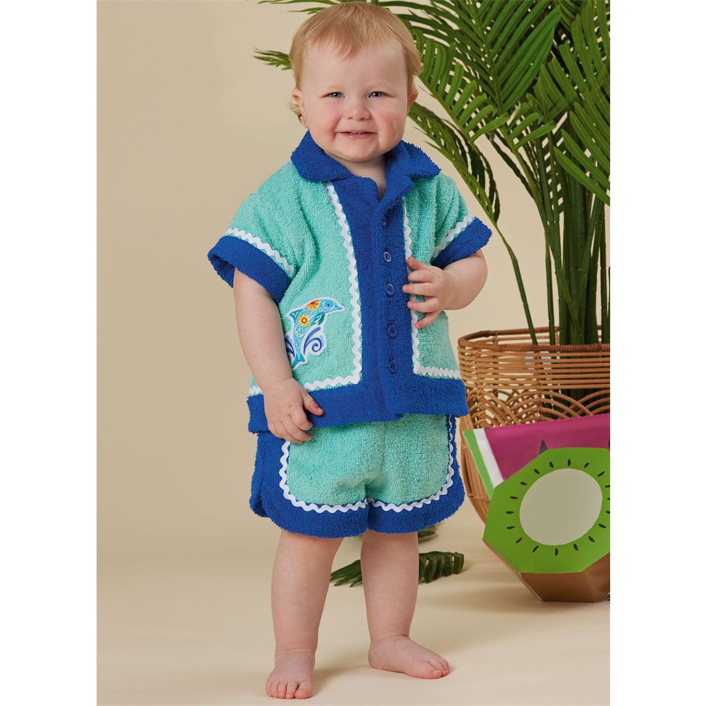 Simplicity Sewing Pattern S3145 Babies Contrast Shirt and Shorts 3145 Image 7 From Patternsandplains.com