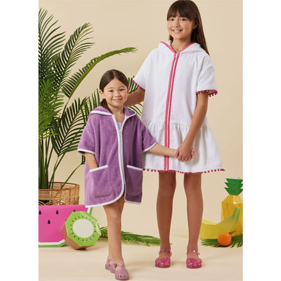 Simplicity Sewing Pattern S3147 Childrens and Girls Hooded Cover Up 3147 Image 6 From Patternsandplains.com