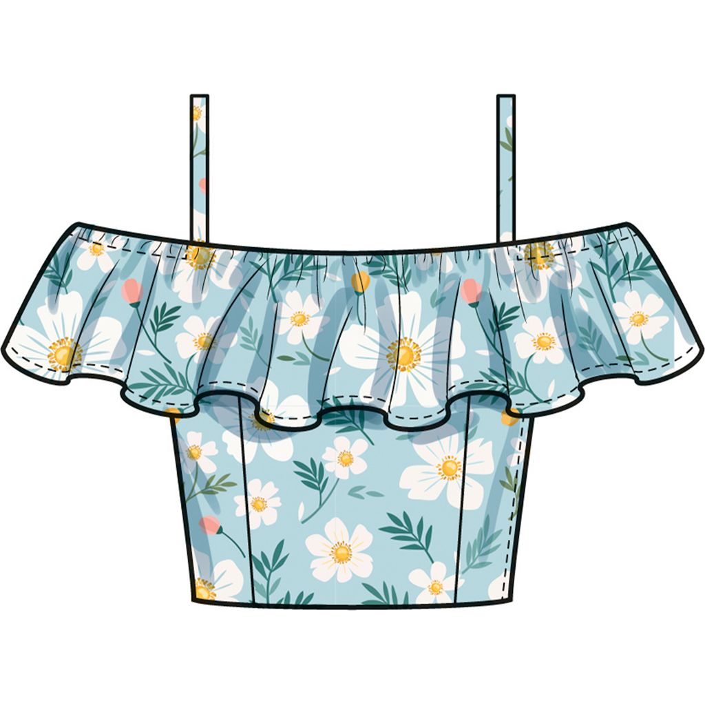 Simplicity Sewing Pattern S3148 Girls Ruffle Top and Skirt 3148 Image 4 From Patternsandplains.com