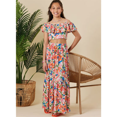 Simplicity Sewing Pattern S3148 Girls Ruffle Top and Skirt 3148 Image 7 From Patternsandplains.com