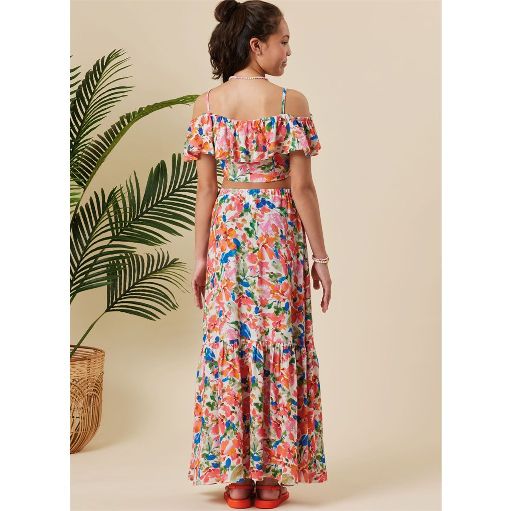 Simplicity Sewing Pattern S3148 Girls Ruffle Top and Skirt 3148 Image 9 From Patternsandplains.com