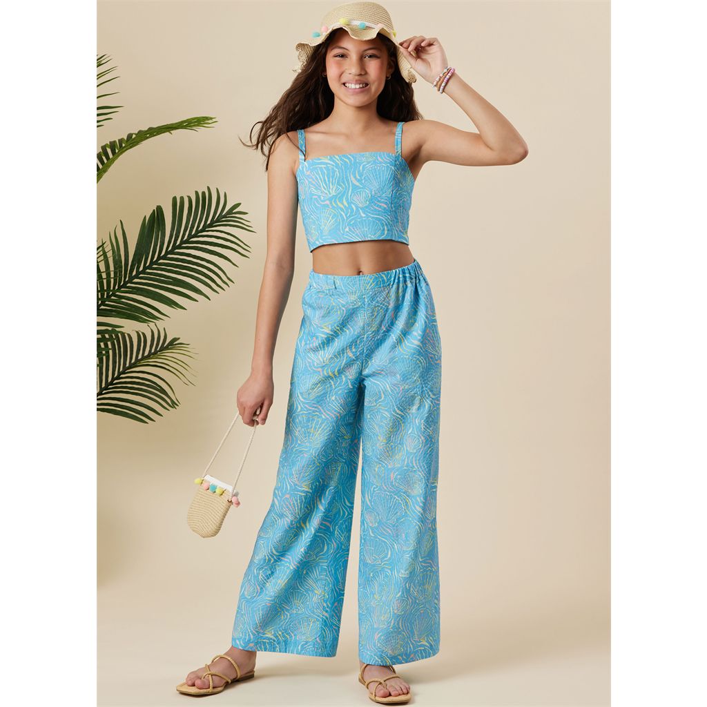 Simplicity Sewing Pattern S3149 Girls Top Shorts and Pants 3149 Image 6 From Patternsandplains.com