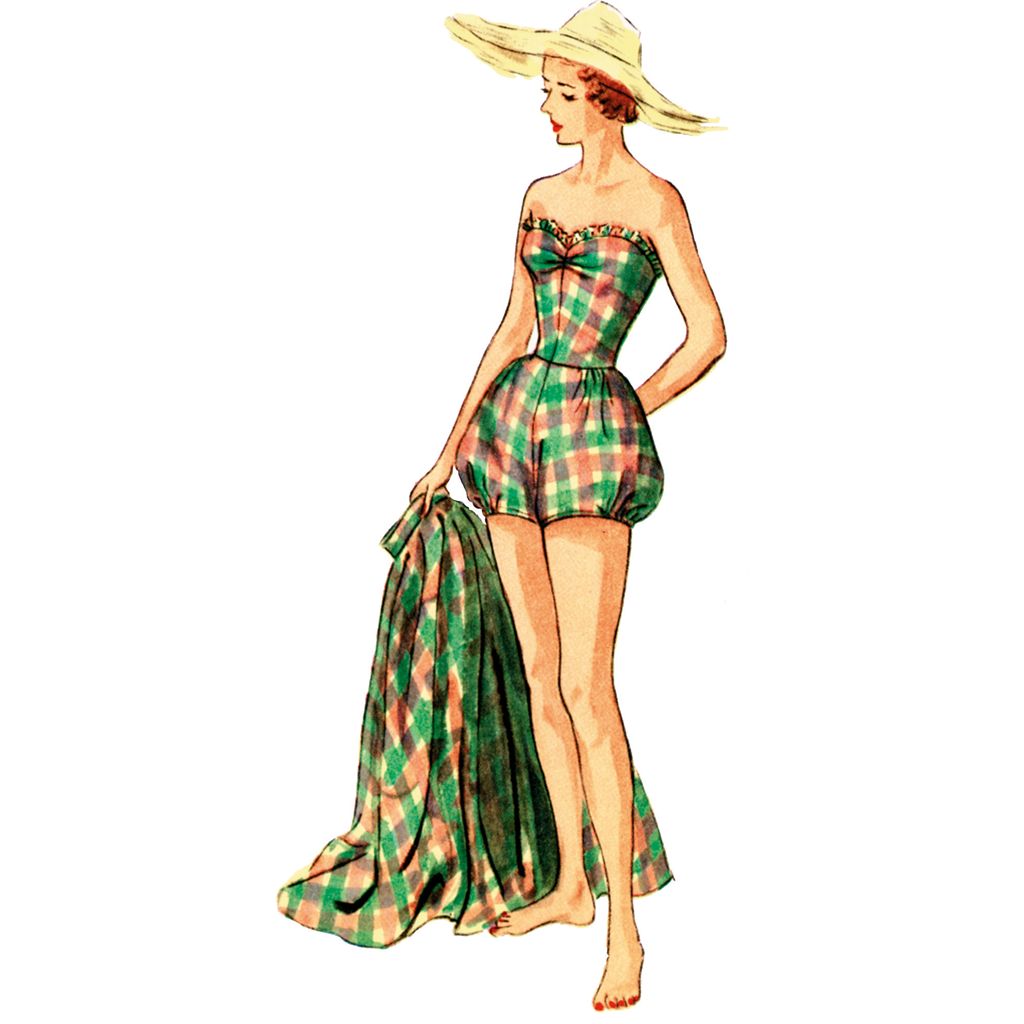 Simplicity Sewing Pattern S3151 Misses One Piece Bathing Suit and Skirt 3151 Image 3 From Patternsandplains.com