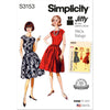 Simplicity Sewing Pattern S3153 Misses One Piece Jiffy Dress 3153 Image 1 From Patternsandplains.com