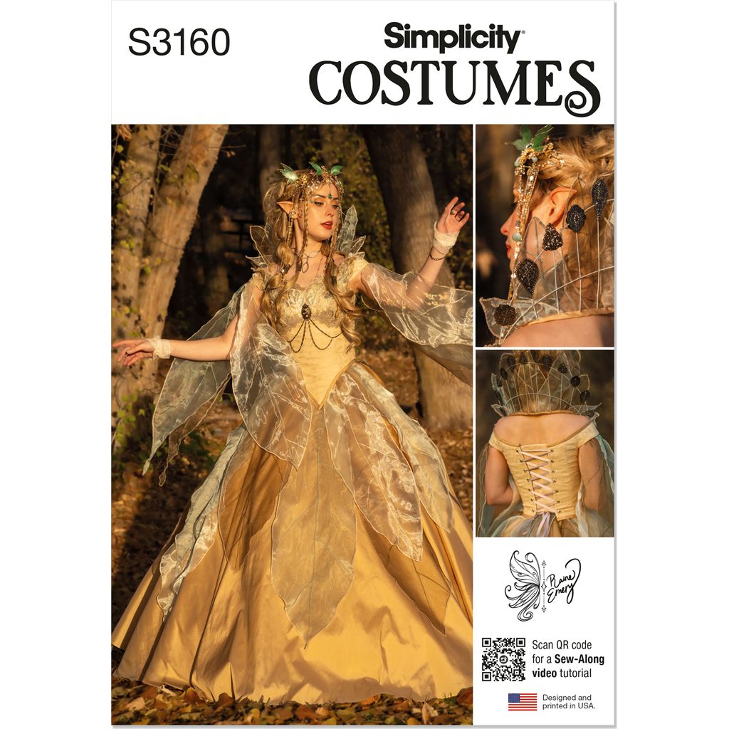 Simplicity Sewing Pattern S3160 Misses Woodland Fae Costume by Raine Emery 3160 Image 1 From Patternsandplains.com