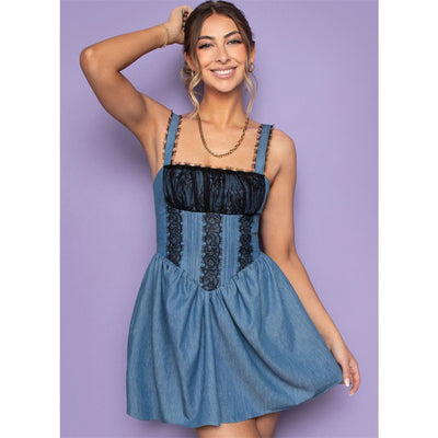 Simplicity Sewing Pattern S3162 Misses Corset Dress in Two Lengths by Madalynne 3162 Image 3 From Patternsandplains.com