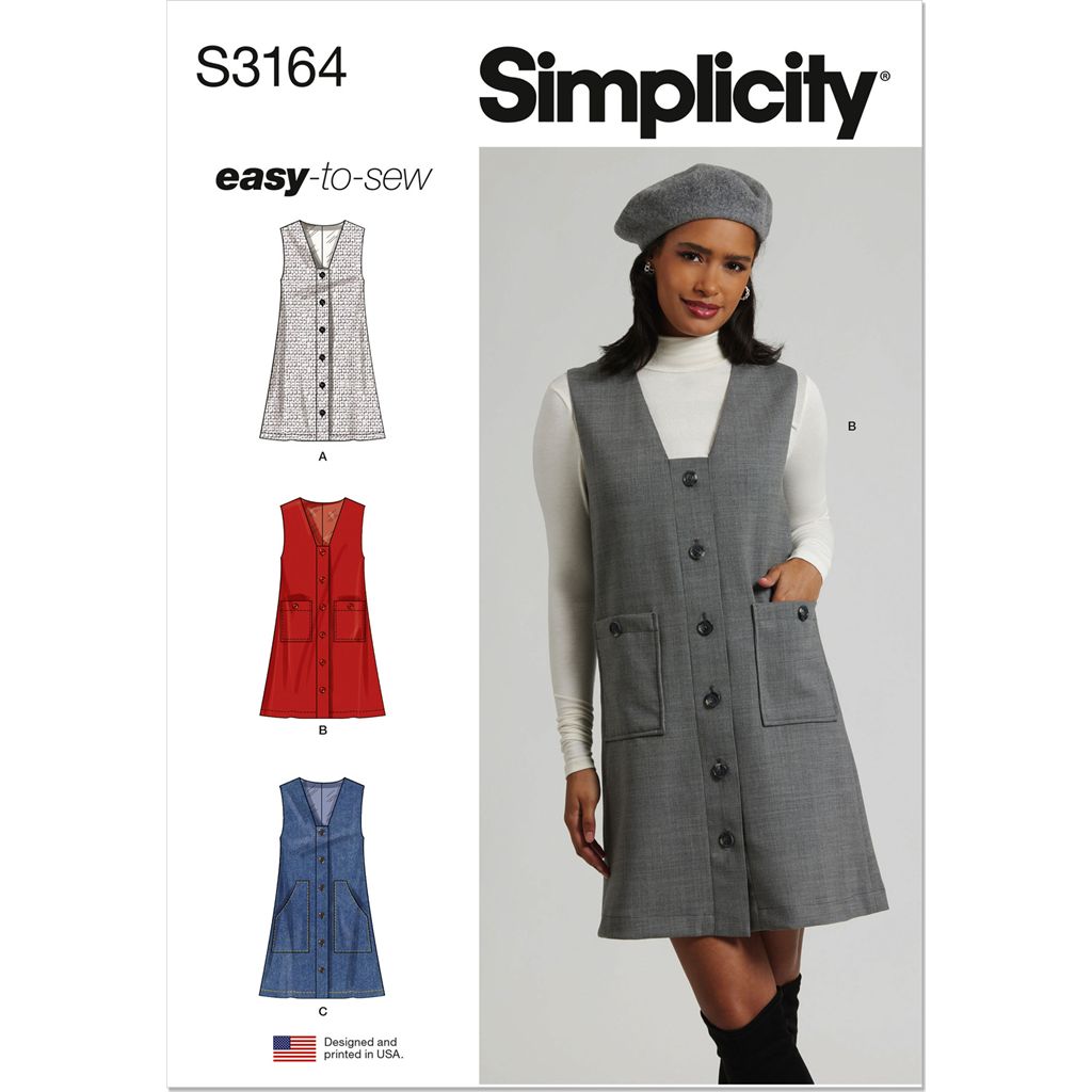 Simplicity Sewing Pattern S3164 Misses and Miss Petite Jumper 3164 Image 1 From Patternsandplains.com