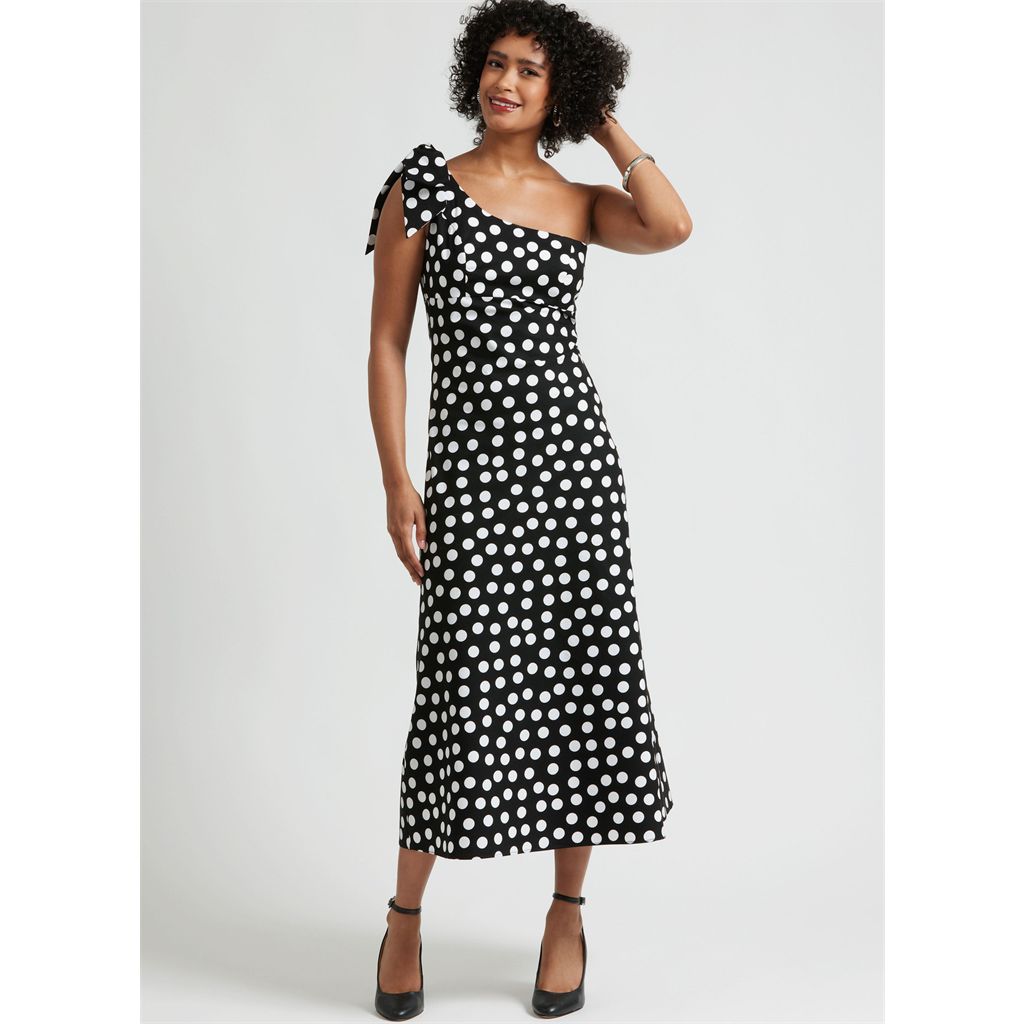 Simplicity Sewing Pattern S3165 Misses One Shoulder Dress in Three Lengths 3165 Image 2 From Patternsandplains.com