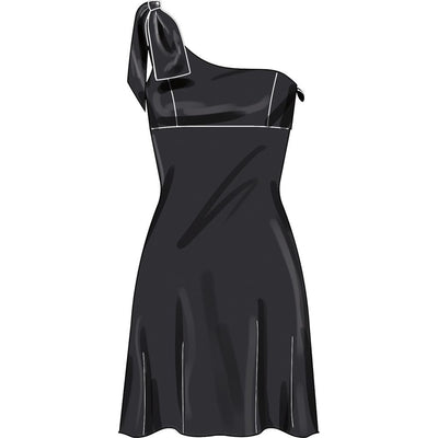 Simplicity Sewing Pattern S3165 Misses One Shoulder Dress in Three Lengths 3165 Image 3 From Patternsandplains.com