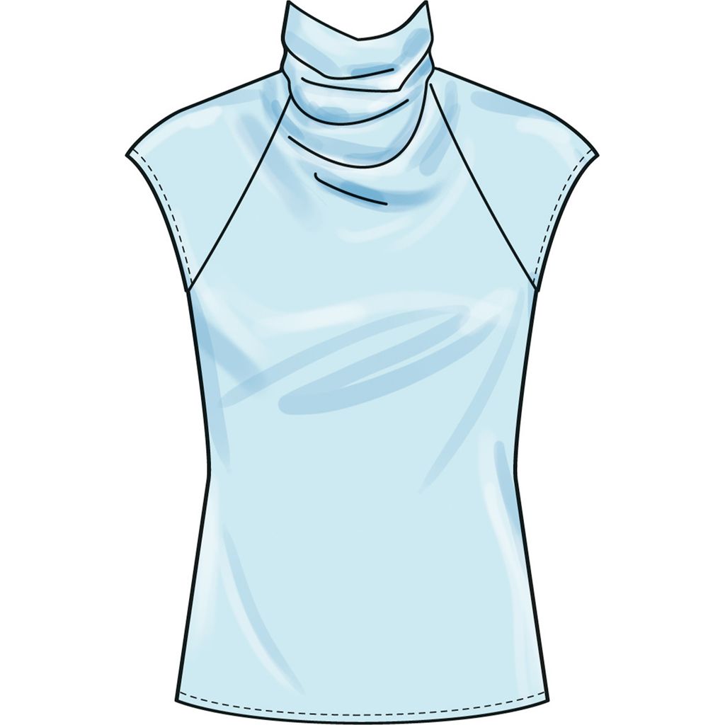 Simplicity Sewing Pattern S3166 Misses Cowl Neck Top with Sleeve Variations 3166 Image 4 From Patternsandplains.com