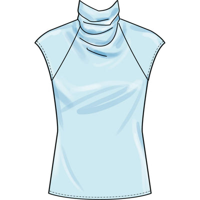 Simplicity Sewing Pattern S3166 Misses Cowl Neck Top with Sleeve Variations 3166 Image 4 From Patternsandplains.com