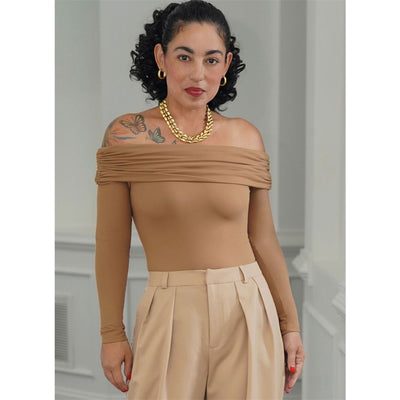 Simplicity Sewing Pattern S3167 Misses Off The Shoulder Knit Top and Woven Trousers by Mimi G Style 3167 Image 2 From Patternsandplains.com