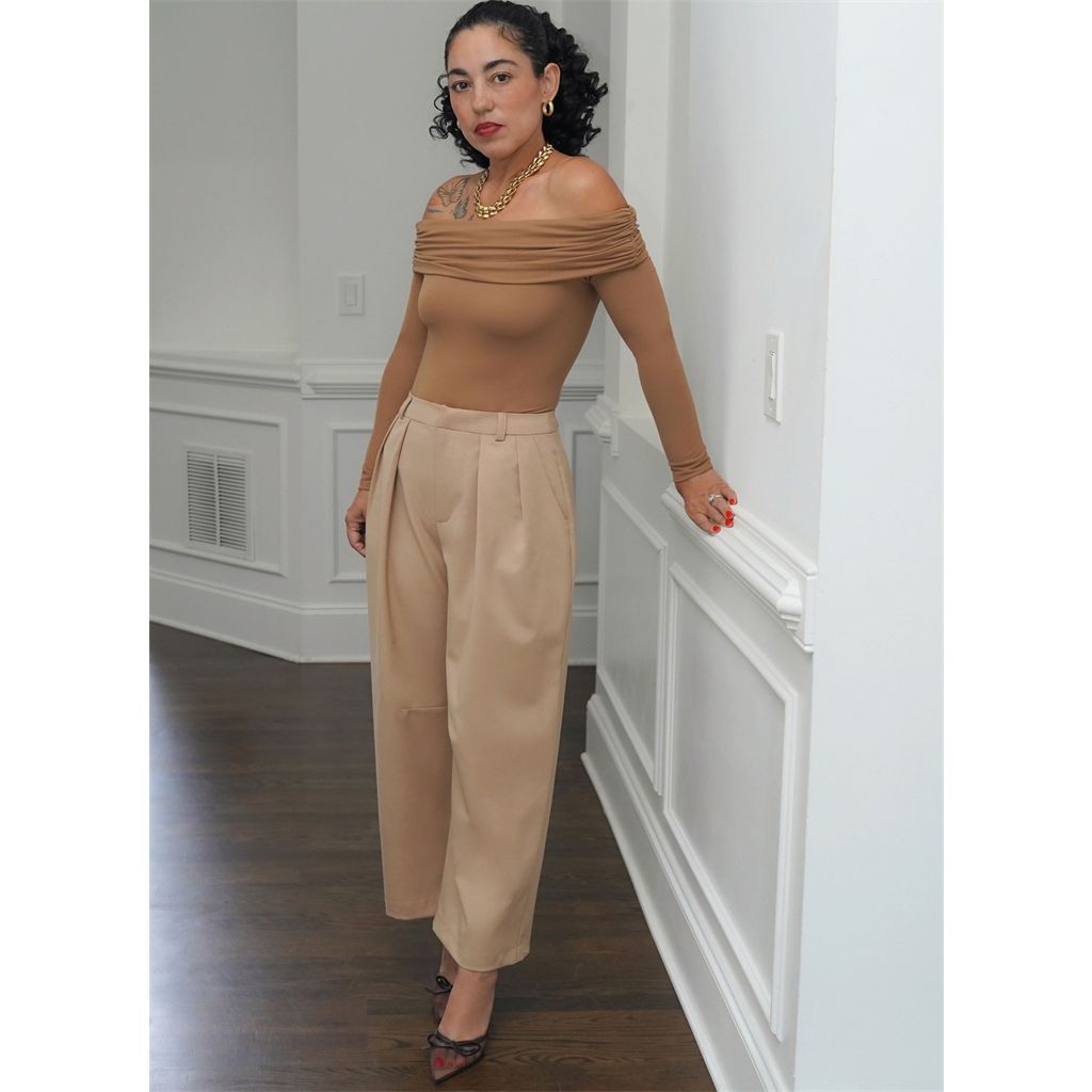 Simplicity Sewing Pattern S3167 Misses Off The Shoulder Knit Top and Woven Trousers by Mimi G Style 3167 Image 5 From Patternsandplains.com