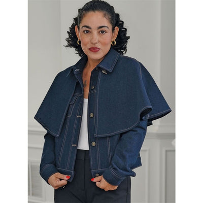Simplicity Sewing Pattern S3168 Misses Jacket with Detachable Capelet in Two Lengths by Mimi G Style 3168 Image 3 From Patternsandplains.com